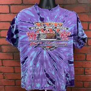Delta Mens XL Graphic Tee - Vintage,‎ Retro, Tie Dye, Super Dirt Week